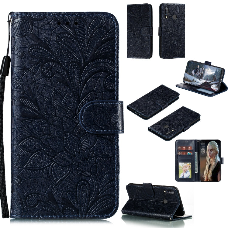 Lace Flower Embossing Pattern Horizontal Flip Leather Case , with Holder & Card Slots & Wallet & Photo Frame & Lanyard