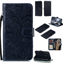 Load image into Gallery viewer, Lace Flower Embossing Pattern Horizontal Flip Leather Case , with Holder &amp; Card Slots &amp; Wallet &amp; Photo Frame &amp; Lanyard