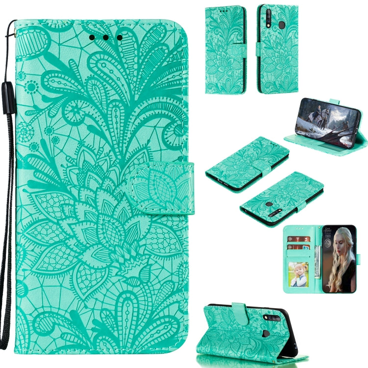 Lace Flower Embossing Pattern Horizontal Flip Leather Case , with Holder & Card Slots & Wallet & Photo Frame & Lanyard