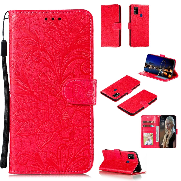 Lace Flower Embossing Pattern Horizontal Flip Leather Case , with Holder & Card Slots & Wallet & Photo Frame & Lanyard