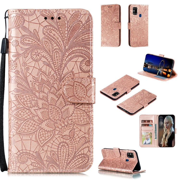 Lace Flower Embossing Pattern Horizontal Flip Leather Case , with Holder & Card Slots & Wallet & Photo Frame & Lanyard