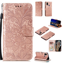 Load image into Gallery viewer, Lace Flower Embossing Pattern Horizontal Flip Leather Case , with Holder &amp; Card Slots &amp; Wallet &amp; Photo Frame &amp; Lanyard