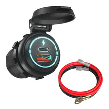 Load image into Gallery viewer, ZH-1786A2 QC3.0 USB-A + Type-C Dual Interface Car Charger, Cable Length: 60cm, ZH-1786A2