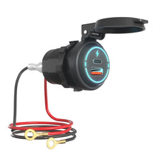 Load image into Gallery viewer, ZH-1786A2 QC3.0 USB-A + Type-C Dual Interface Car Charger, Cable Length: 60cm, ZH-1786A2