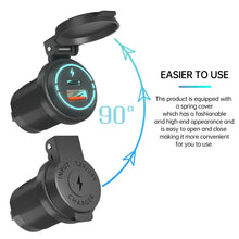 Load image into Gallery viewer, ZH-1786A2 QC3.0 USB-A + Type-C Dual Interface Car Charger, Cable Length: 60cm, ZH-1786A2