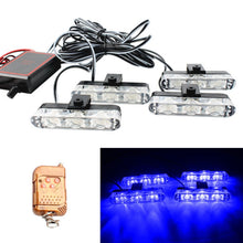 Load image into Gallery viewer, 4 in 1 Car 12LEDs Grille Flash Lights Warning Lights with Wireless Remote Control, Red, Red White, Red Blue, Yellow, Yellow White, Blue, Blue White, White