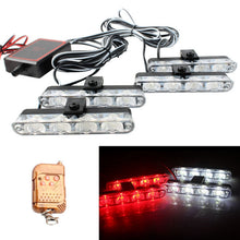 Load image into Gallery viewer, 4 in 1 Car 16LEDs Grille Flash Lights Warning Lights with Wireless Remote Control