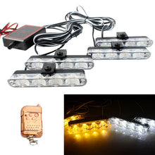 Load image into Gallery viewer, 4 in 1 Car 16LEDs Grille Flash Lights Warning Lights with Wireless Remote Control