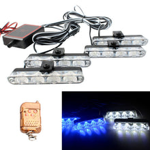 Load image into Gallery viewer, 4 in 1 Car 16LEDs Grille Flash Lights Warning Lights with Wireless Remote Control