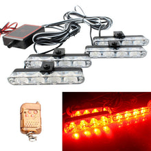 Load image into Gallery viewer, 4 in 1 Car 16LEDs Grille Flash Lights Warning Lights with Wireless Remote Control