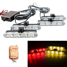 Load image into Gallery viewer, 4 in 1 Car 16LEDs Grille Flash Lights Warning Lights with Wireless Remote Control