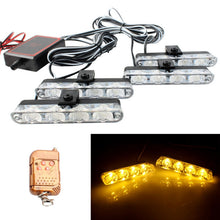 Load image into Gallery viewer, 4 in 1 Car 16LEDs Grille Flash Lights Warning Lights with Wireless Remote Control