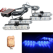 Load image into Gallery viewer, 4 in 1 Car 16LEDs Grille Flash Lights Warning Lights with Wireless Remote Control