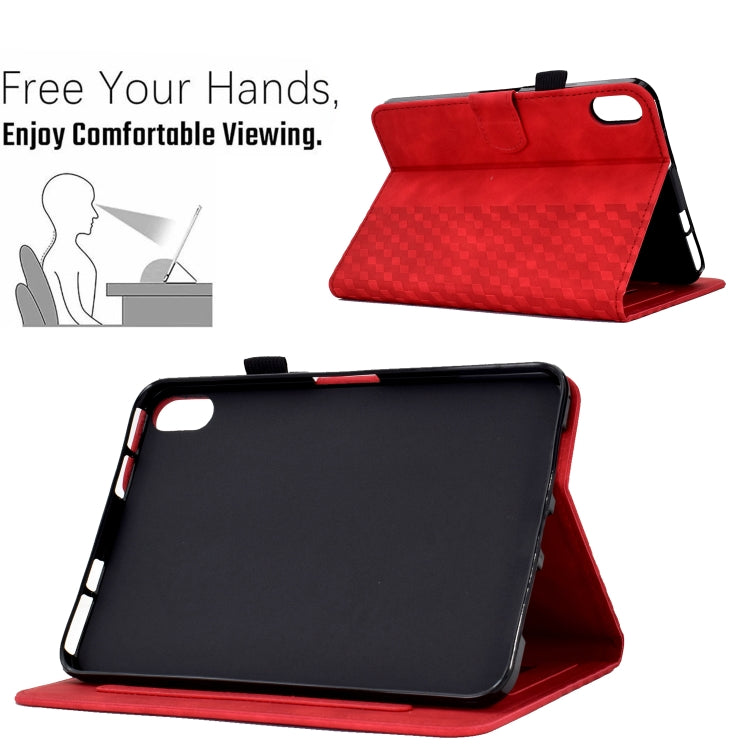 Rhombus Embossed Leather Smart Tablet Case
