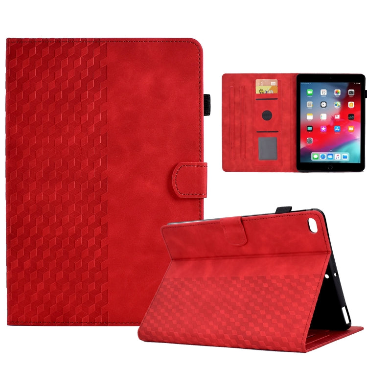 For iPad 9.7 2017 / 2018 / Air / Air 2 Rhombus Embossed Leather Smart Tablet Case