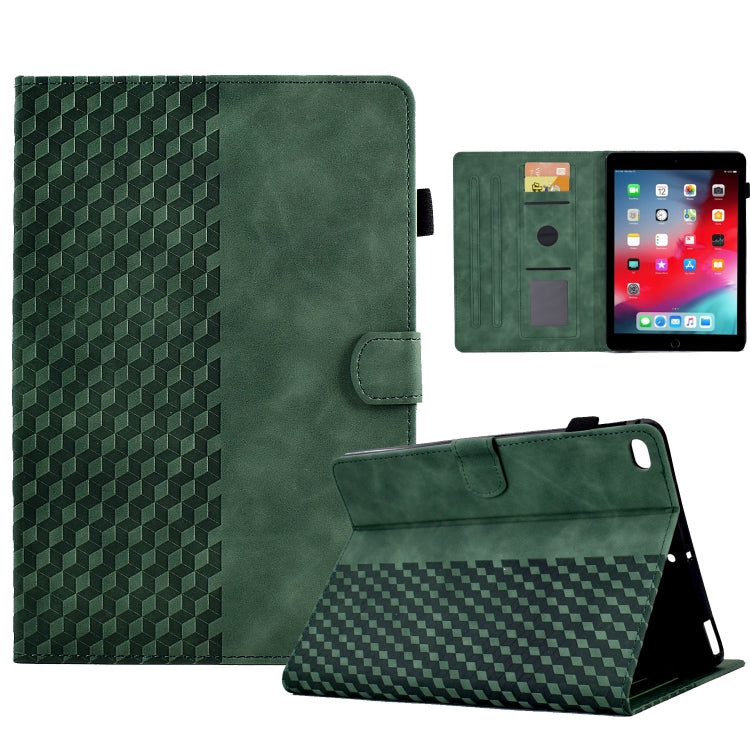 For iPad 9.7 2017 / 2018 / Air / Air 2 Rhombus Embossed Leather Smart Tablet Case