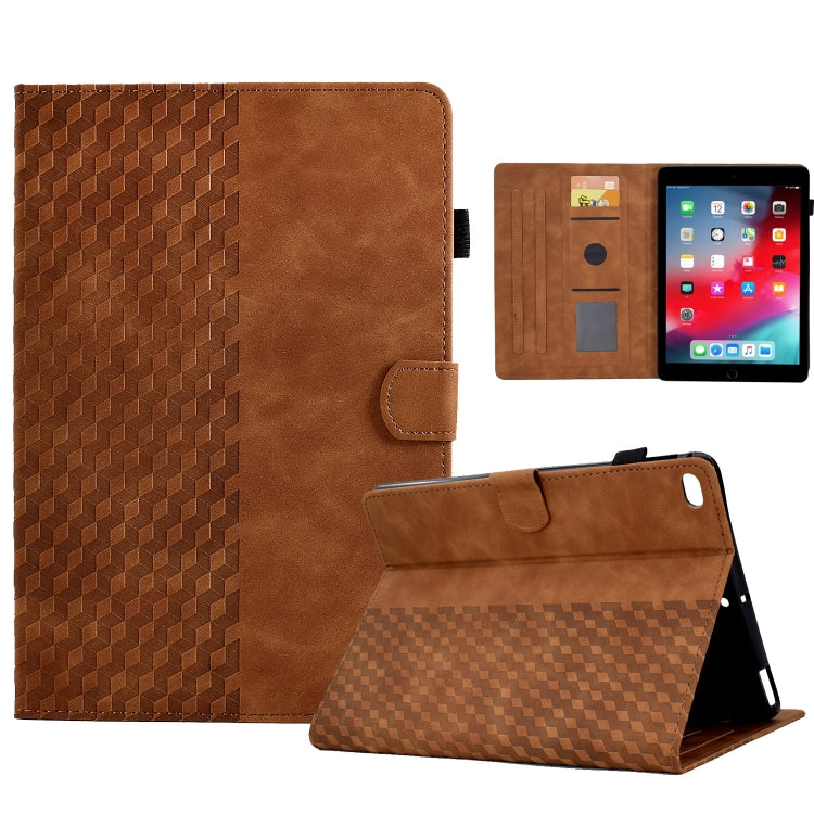 For iPad 9.7 2017 / 2018 / Air / Air 2 Rhombus Embossed Leather Smart Tablet Case