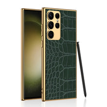 Load image into Gallery viewer, For Samsung Galaxy S23 Ultra 5G GKK Crocodile Texture Electroplating PU Protective Phone Case(Python), For Samsung Galaxy S23 Ultra 5G