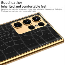 Load image into Gallery viewer, For Samsung Galaxy S23 Ultra 5G GKK Crocodile Texture Electroplating PU Protective Phone Case(Python), For Samsung Galaxy S23 Ultra 5G