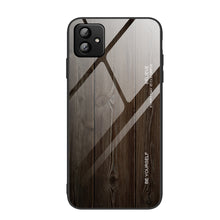 Load image into Gallery viewer, For Samsung Galaxy A04 Wood Grain Glass Phone Case, For Samsung Galaxy A04
