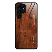 Load image into Gallery viewer, For Samsung Galaxy S23 Ultra 5G Wood Grain Glass Phone Case, For Samsung Galaxy S23 Ultra 5G