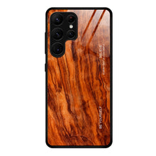 Load image into Gallery viewer, For Samsung Galaxy S23 Ultra 5G Wood Grain Glass Phone Case, For Samsung Galaxy S23 Ultra 5G
