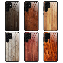 Load image into Gallery viewer, For Samsung Galaxy S23 Ultra 5G Wood Grain Glass Phone Case, For Samsung Galaxy S23 Ultra 5G