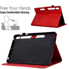 Load image into Gallery viewer, For Samsung Galaxy Tab S7 T870 / S8 X700 Rhombus Embossed Leather Smart Tablet Case, For Samsung Galaxy Tab S7 T870 / S8 X700