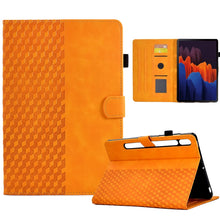 Load image into Gallery viewer, For Samsung Galaxy Tab S7 T870 / S8 X700 Rhombus Embossed Leather Smart Tablet Case, For Samsung Galaxy Tab S7 T870 / S8 X700