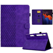 Load image into Gallery viewer, For Samsung Galaxy Tab S7 T870 / S8 X700 Rhombus Embossed Leather Smart Tablet Case, For Samsung Galaxy Tab S7 T870 / S8 X700