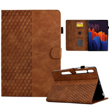 Load image into Gallery viewer, For Samsung Galaxy Tab S7 T870 / S8 X700 Rhombus Embossed Leather Smart Tablet Case, For Samsung Galaxy Tab S7 T870 / S8 X700
