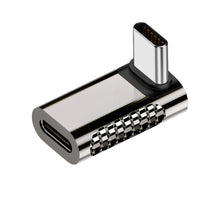 Load image into Gallery viewer, 100W Type-C Male to Type-C Female 20Gbps Zinc Alloy Adapter, Type-C Male to Type-C Female Side Bend, Type-C Male to Type-C Female Vertical Angle, Type-C Male to Type-C Female Medium Bend, Type-C Male to Type-C Female Straight