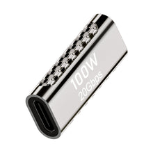 Load image into Gallery viewer, 100W Type-C Female to Type-C Female 20Gbps Zinc Alloy Adapter, Type-C Female to Type-C Female Straight
