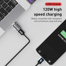 Load image into Gallery viewer, 120W Type-C Female to USB 3.0 Male Zinc Alloy Straight Adapter, Type-C Female to USB 3.0 Male Straight