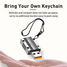 Load image into Gallery viewer, 120W Type-C Female to USB 3.0 Male Zinc Alloy Straight Adapter, Type-C Female to USB 3.0 Male Straight