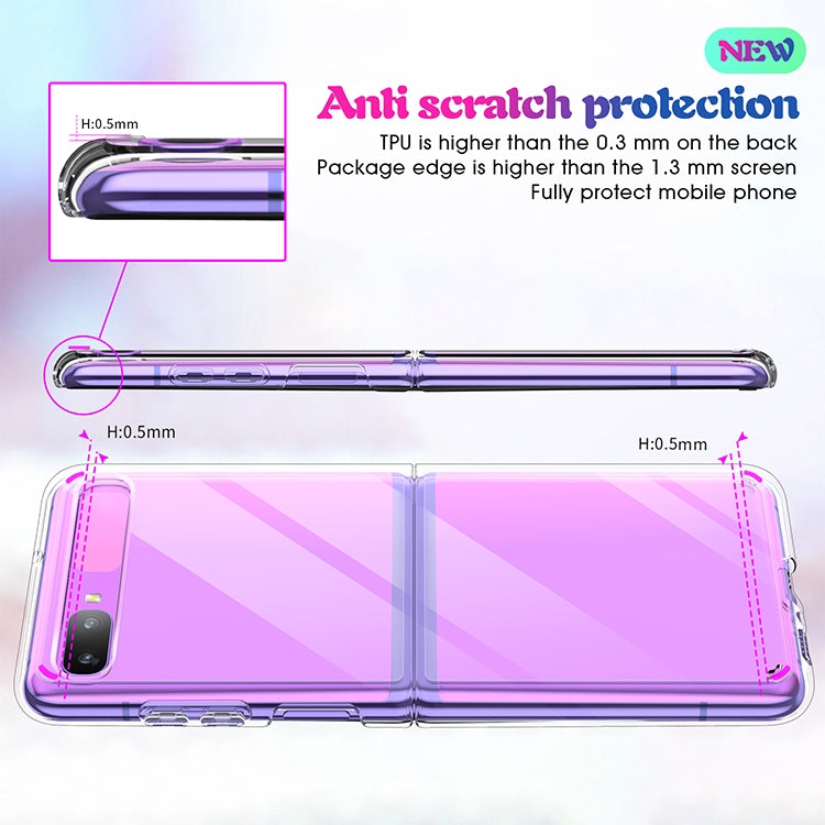 For Galaxy Z Flip Shockproof Scratchproof TPU + Acrylic Protective Case