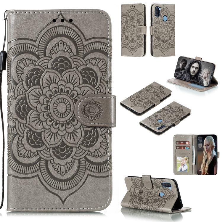 Mandala Embossing Pattern Horizontal Flip PU Leather Case with Holder & Card Slots & Walle & Lanyard