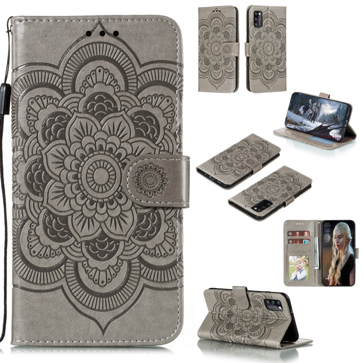 Mandala Embossing Pattern Horizontal Flip PU Leather Case with Holder & Card Slots & Walle & Lanyard