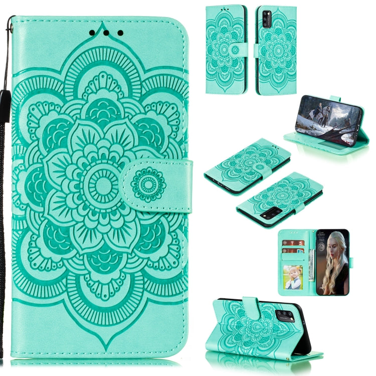 Mandala Embossing Pattern Horizontal Flip PU Leather Case with Holder & Card Slots & Walle & Lanyard