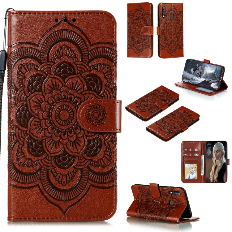 Mandala Embossing Pattern Horizontal Flip PU Leather Case with Holder & Card Slots & Walle & Lanyard