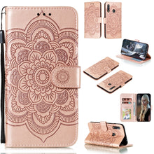Load image into Gallery viewer, Mandala Embossing Pattern Horizontal Flip PU Leather Case with Holder &amp; Card Slots &amp; Walle &amp; Lanyard