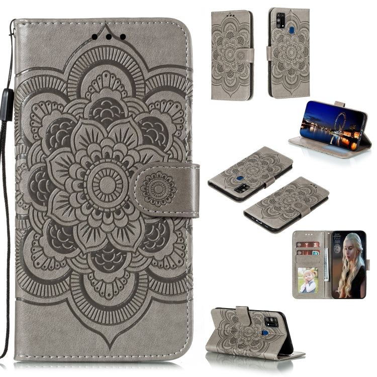 Mandala Embossing Pattern Horizontal Flip PU Leather Case with Holder & Card Slots & Walle & Lanyard