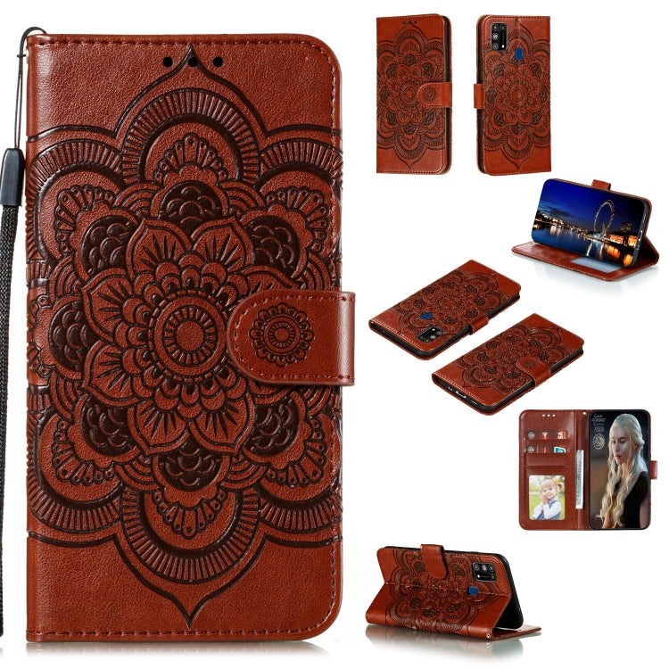 Mandala Embossing Pattern Horizontal Flip PU Leather Case with Holder & Card Slots & Walle & Lanyard