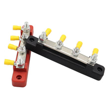 Load image into Gallery viewer, CP-3120 1 Pair 150A 12-48V RV Yacht Single-row 2-way Busbar with 8pcs Terminals, CP-3120