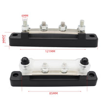 Load image into Gallery viewer, CP-3120 1 Pair 150A 12-48V RV Yacht Single-row 2-way Busbar with 8pcs Terminals, CP-3120