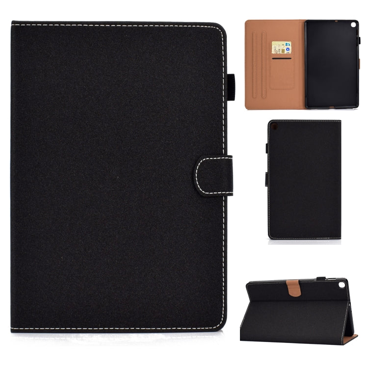 Solid Color Tablet PC Universal Magnetic Horizontal Flip Leather Case with Card Slots & Holder
