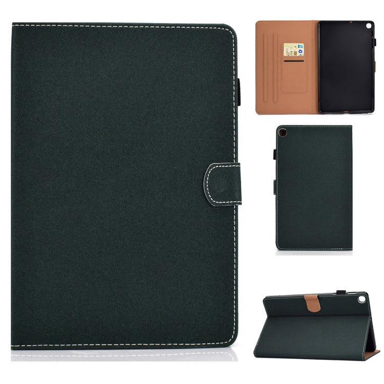 Solid Color Tablet PC Universal Magnetic Horizontal Flip Leather Case with Card Slots & Holder