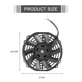 12V 80W Car Powerful Transmission Oil Cooling Fan with Mounting Accessorie, 7 inch, 9 inch, 12 inch