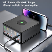 Load image into Gallery viewer, 868H 6 in 1 160W 3 PD Type-C + 2 QC3.0 USB Ports Multi Ports Charger, 868H