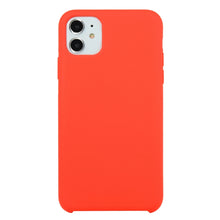 Load image into Gallery viewer, For iPhone 11 Solid Color Solid Silicone  Shockproof Case (Hibiscus Pink), For iPhone 11